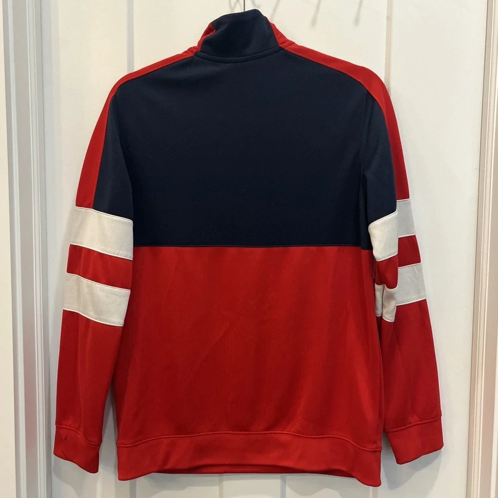 NIKE Men's NSW 1/2 Zip Pullover AIR JACKET Sz XL Red White Blue‎ Zip Pocket